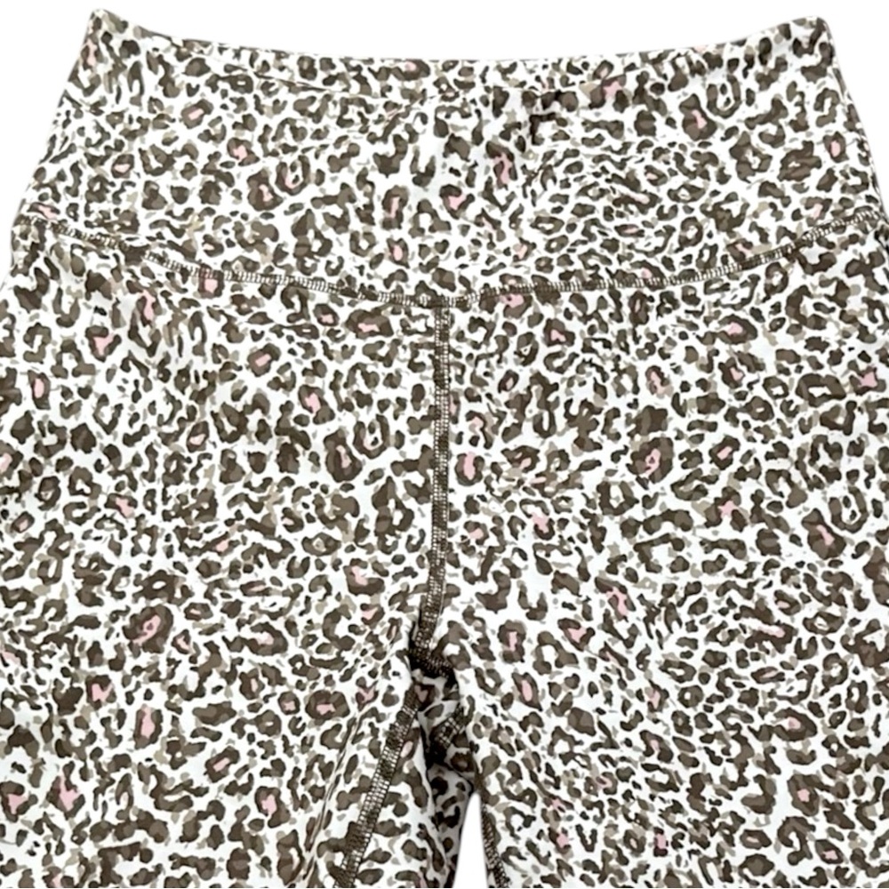 Balance Collection Womens High Rise Leopard Print Bike‎ Shorts Large Activewear